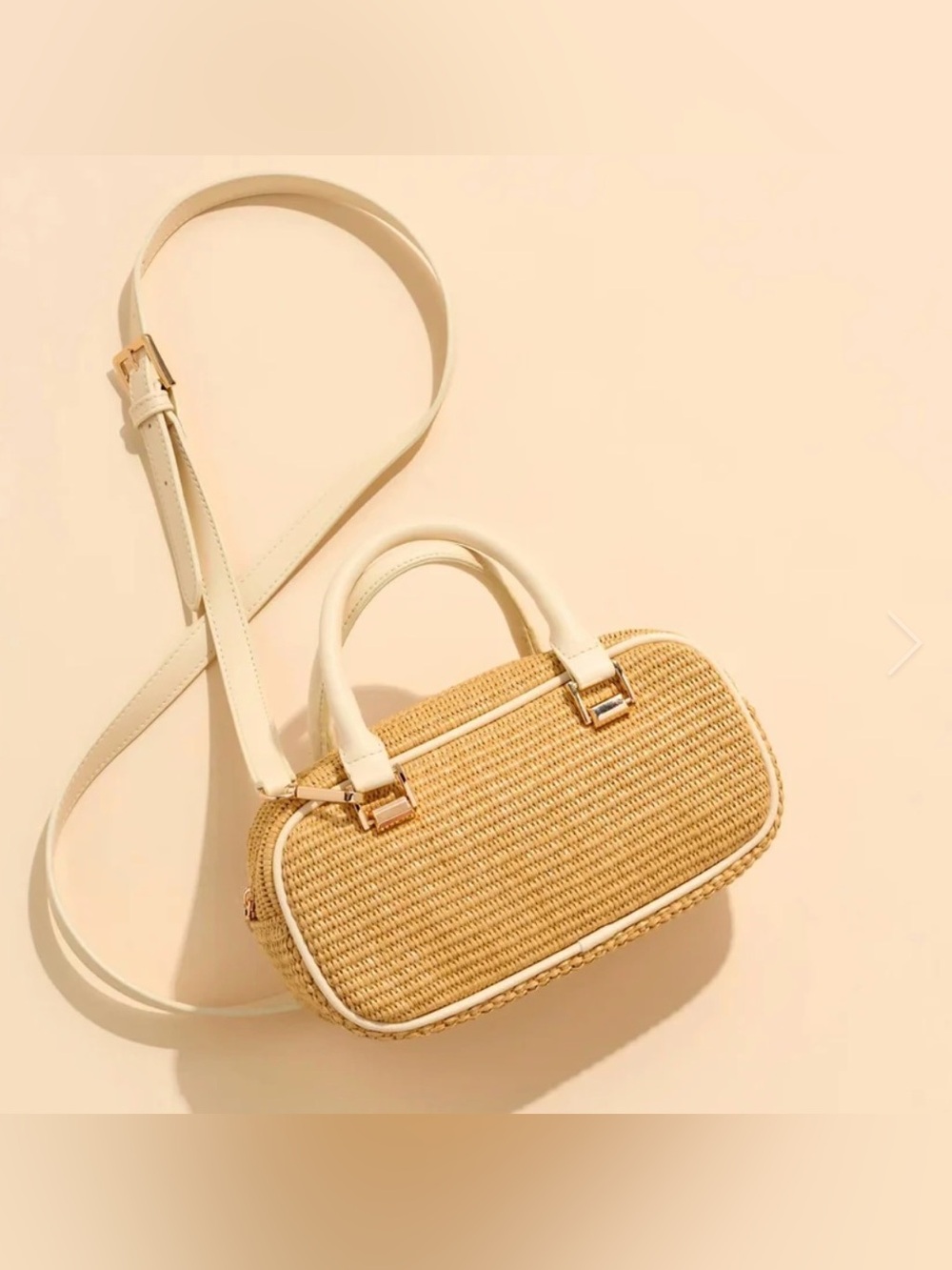 ~ Shiraleah ~ EUC ~ Ravello Cross-Body Bag in Natural